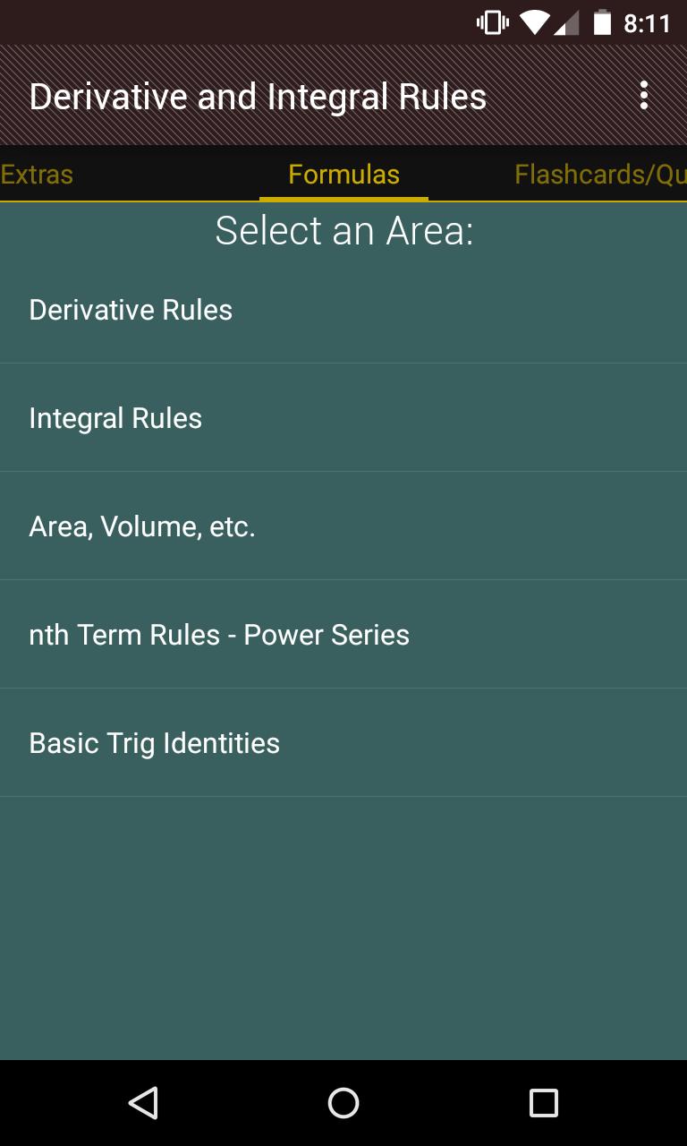 Derivative and Integral Rules